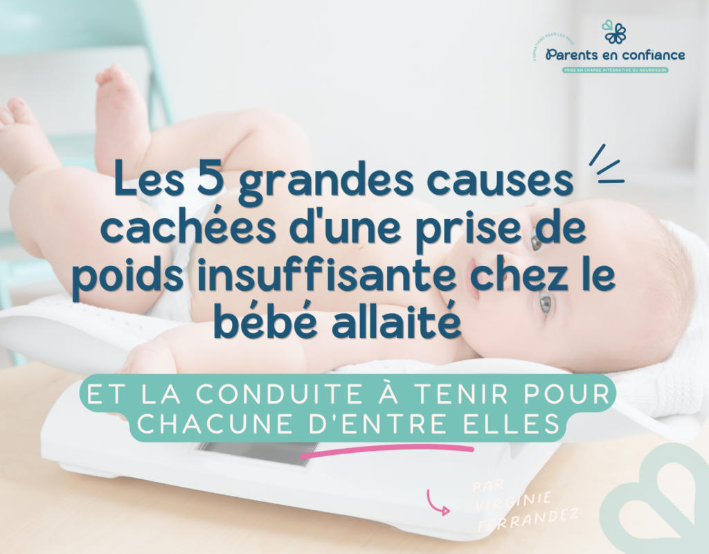faible prise de poids bébé allaité