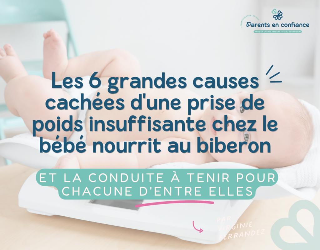faible prise de poids bébé lait infantile